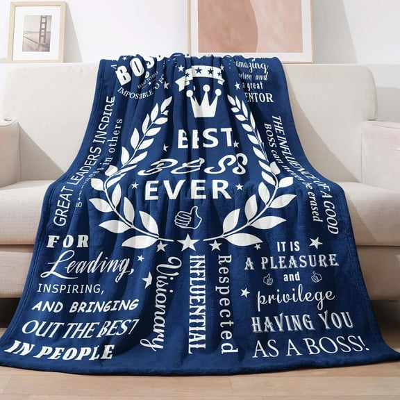 Boss Gifts, Boss Gifts for Men Women, Boss Day Gifts, Best Boss Ever Gifts for Male Female Girl, Boss Appreciation Christmas Birthday Gifts, Boss Leader Manager Gifts Ideas Blanket 60X50 Inches