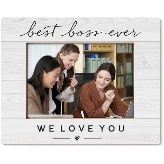Boss Gifts Frame 5x7, Best Boss Ever Christmas Birthday Gifts for Men Women, Gift for Bosses Female Male Picture Photo Frames for Tabletop Desk Decor