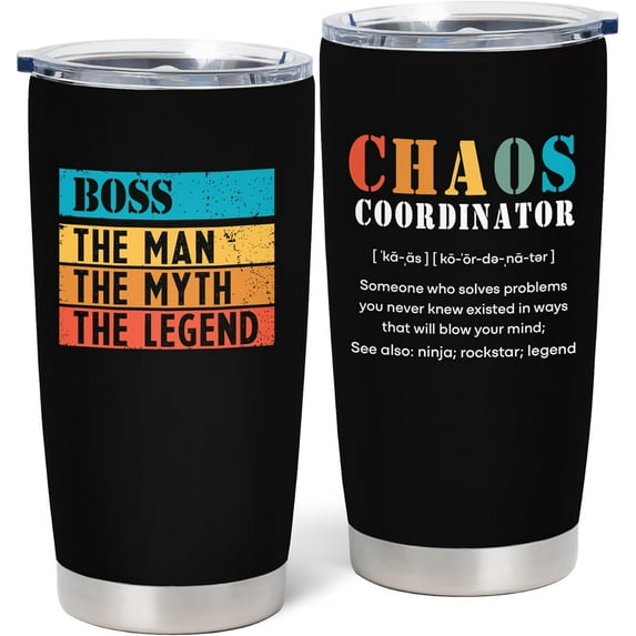 Boss Gifts for Men, Boss Day Gift for Men Tumbler 20oz, Boss Appreciation Gifts, Boss Birthday Gift for Men, Gifts for Boss Male, Thank You Gift for Boss