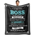 thumbnail image 1 of Boss Gifts for Men, Bosses Day Gifts for Men, Boss Appreciation Gifts for Men, Boss Day Gifts for Him Male, Going Away Gifts for Boss, Boss Blanket Gifts for Men 50"X60", 1 of 6
