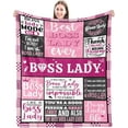 thumbnail image 1 of Boss Gifts for Men Women, Boss Day Gifts Blanket 60"x50", Boss Gifts from Employees, Boss Gifts from Employees, Boss Christmas Birthday Gifts Ideas, Best Boss Ever Gifts Blanket for Male Female Girl, 1 of 5