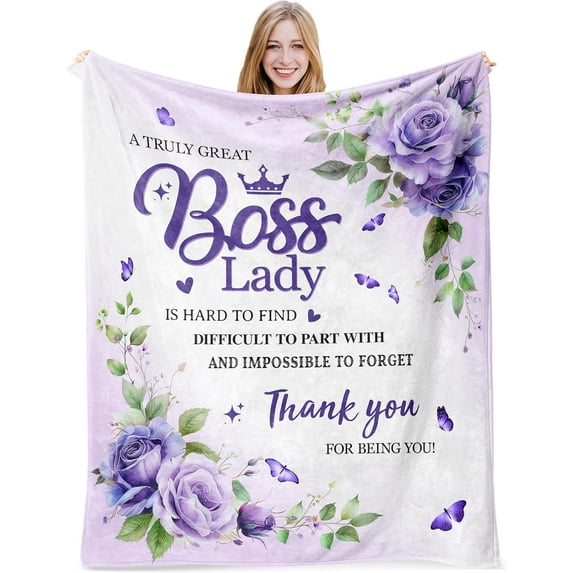 Boss Gifts for Women, Boss Lady Gifts, Boss Day Gifts for Women, Boss Appreciation Gifts for Women, Gift for Boss Female, Boss Birthday Gifts for Women, Boss Lady Blanket 50"X60" - Pink