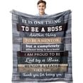 thumbnail image 1 of Boss Gifts for Women Men, Gifts for Bosses, Boss Lady Gifts for Women Blanket 60"x50", Boss Day Gifts for Female Male, Boss Birthday Gifts, Going Away Farewell Gifts for Boss, Thank You Gifts, 1 of 5