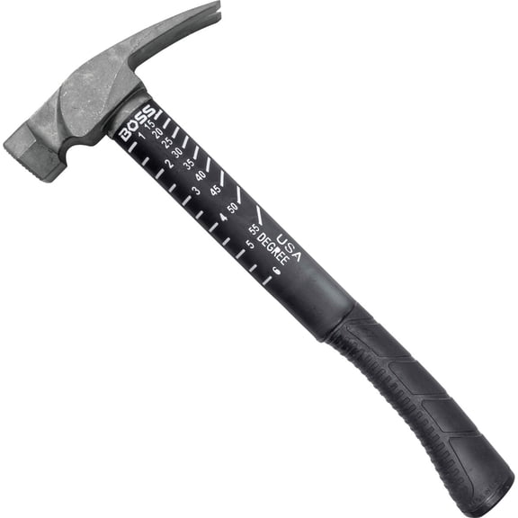 Boss Hammer BH16TIPFS 16 oz. Fiberglass Handle Smooth Face Titanium Hybrid Hammer