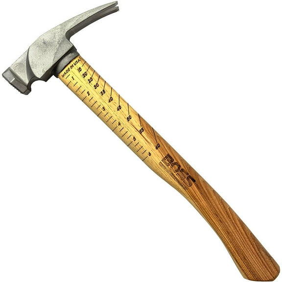 Boss Hammers 14Oz Titanium Head Smooth Face Hammer With Hickory Handle