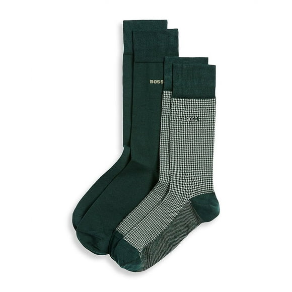 Boss Houndstooth Crew Socks - 2 pk.