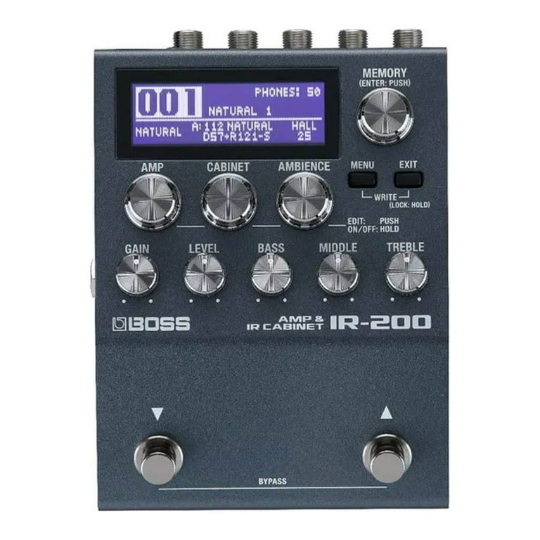 しー BOSS  IR-200 AMP&CABINET PROCESSOR Boss IR-200 Amp & IR Cabinet Guitar Effects Pedal - Walmart.com