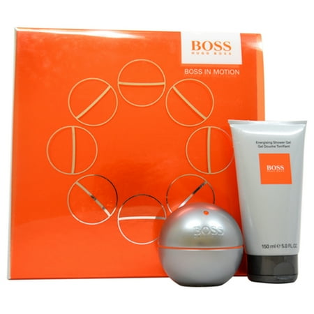 Boss In Motion by Hugo Boss for Men - 2 Pc Gift Set 3oz EDT Spray, 5oz Energising Shower Gel