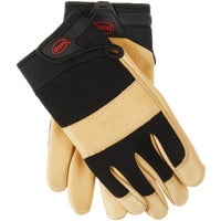 West Chester Protective Gear Leather Work Glove Job Master Aqua Armor - Waterproof - Large Black Tan