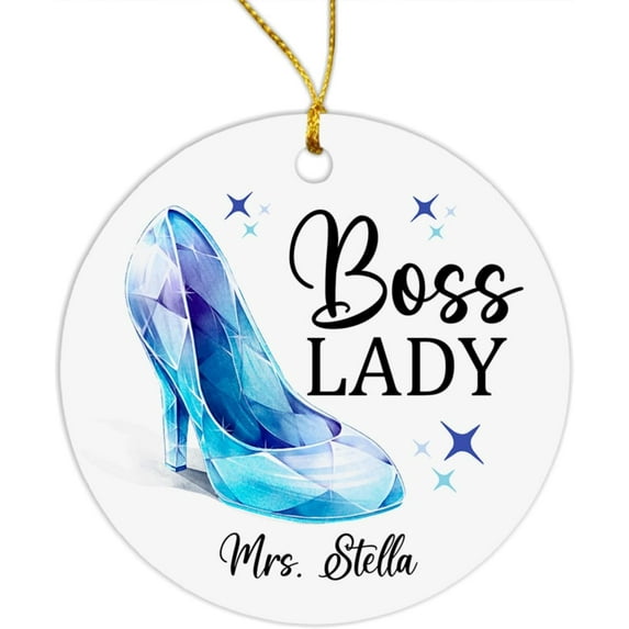 Boss Lady Christmas Ornament 2025, Customized Boss Lady Ornament Christmas with Name, Personalized Boss Lady Ornament for Women Manager Leader Madam, Boss Lady Ornament, Gifts for Boss Lady OOIQMs