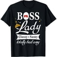 thumbnail image 1 of Boss Lady Classy Sassy National Boss's Day Gift T-ShirtMen and women, Black T-shirt, size: Extra large, 1 of 4