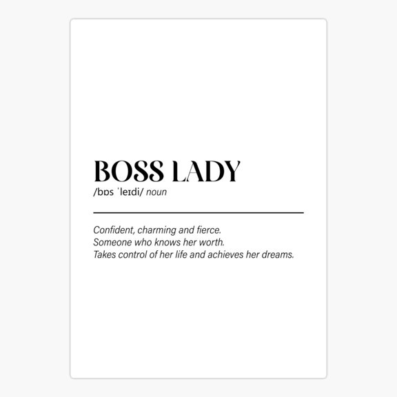 Boss Lady Definition Er, Phone Decal Water Bottle Stickers Car Decals, Funny Birthday Gift