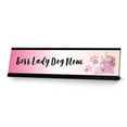 thumbnail image 1 of Boss Lady Dog Mom, Pink Designer Desk Sign Nameplate (2 x 8"), 1 of 3