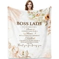 thumbnail image 1 of Boss Lady Gifts, Boss Lady Gifts for Women, Boss Lady Blanket 50"x60", Best Boss Gifts for Women, Boss Christmas Birthday Gifts, Bosses Day Gifts for Women, Boss Appreciation Gifts for Women, 1 of 5