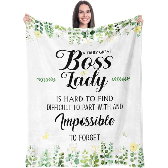 Boss Lady Gifts for Women, Best Boss Lady Gifts, Boss Appreciation Gifts for Women, Christmas Birthday Gift for Boss Lady, Boss Day Gifts for Women Her, Boss Lady Throw Blanket 50"x60"