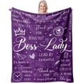 thumbnail image 1 of Boss Lady Gifts for Women Blankets, Boss Day Gifts, Boss Gifts Throw 60"X50", Gifts for Boss, Best Boss Gifts for Women, Boss Christmas Birthday Gifts, Bosses Day Gifts for Women, 1 of 5