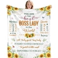 thumbnail image 1 of Boss Lady Gifts for Women,Boss Day Gifts for Her, Best Boss Gifts Throw Blanket 60 L X50 W, Boss Appreciation Gifts for Female, Boss Lady Office Decor Retirement Gifts, 1 of 6