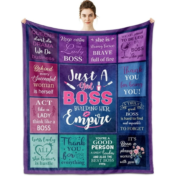 Boss Lady Gifts for Women,Boss Gifts for Women,Boss Day Gifts for Women, Boss Birthday Gifts for Women, Gifts for Boss Woman, Boss Gifts for Christmas Throw Blanket 50x60 Inches