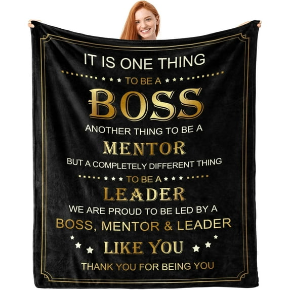 Boss Lady Gifts for Women, Boss Lady Blanket 50"×60", Boss Gifts, Boss Day Gifts Ideas for Boss, Going Away Gift for Boss, Christmas Birthday Gifts for Boss Women, Boss Appreciation Gifts