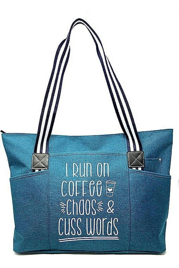 Boss Lady Gifts for Women - Cute Zippered Pocket Canvas Tote Bag Gift Ideas for Women, Female Bosses, Coworker, New Manager, Chaos Coordinator - Christmas, Birthday, Thank You Office Appreciation Gift