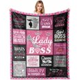 thumbnail image 1 of Boss Lady Gifts for Women Boss Gift, Gift for Boss Female, Girl Boss Gifts, Boss Lady Blanket 60"X50", Boss Day Gifts, Boss Appreciation Gifts, 1 of 5
