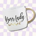thumbnail image 1 of Boss Lady Mug | Gold Handle Coffee Mug, 1 of 2