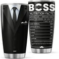 thumbnail image 1 of Boss Lady Mugs Stainless Steel Coffee Tumbler Bosses Cups Tumblers 20 Oz Wine Water Mug Funny Insulated Travel Cup Gifts For Women On Birthday Farewell Retirement Day, 1 of 6