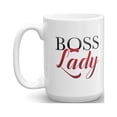 thumbnail image 1 of Boss Lady Print Ceramic Coffee & Tea Gift Mug Cup, Drinkware, Stuff, Ornament, Office Supplies, Desk Décor, Products, Merchandise, Items & Birthday Or Thank You Gifts For Ladies & Women (15oz), 1 of 4