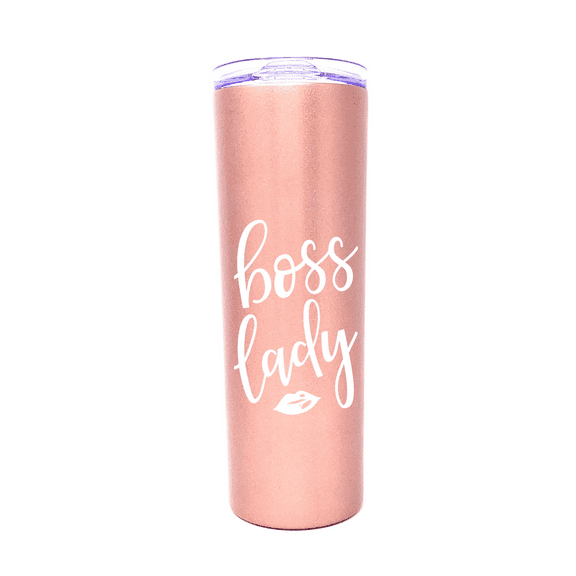 Boss Lady Rose Gold 20 oz Skinny Tumbler