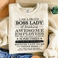 thumbnail image 1 of Boss Lady Sweatshirt:Office Pullover, Employee Gift TSHIRT All Size S-5XL, 1 of 5
