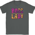 thumbnail image 1 of Boss Lady T-Shirt Funny The Office Humor Gift Joke Novelty Text Graphic Tee - Charcoal, 3XL, 1 of 1