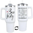 thumbnail image 1 of Boss Lady Tumbler 40 Oz, Funny Boss Day Gifts for Her Women, Best Boss Gifts for Women Office, Christmas Presents for Your Boss, Best Boss Lady Cup Coffee Mug, 40 Oz Tumbler with Handle and Straw, 1 of 6