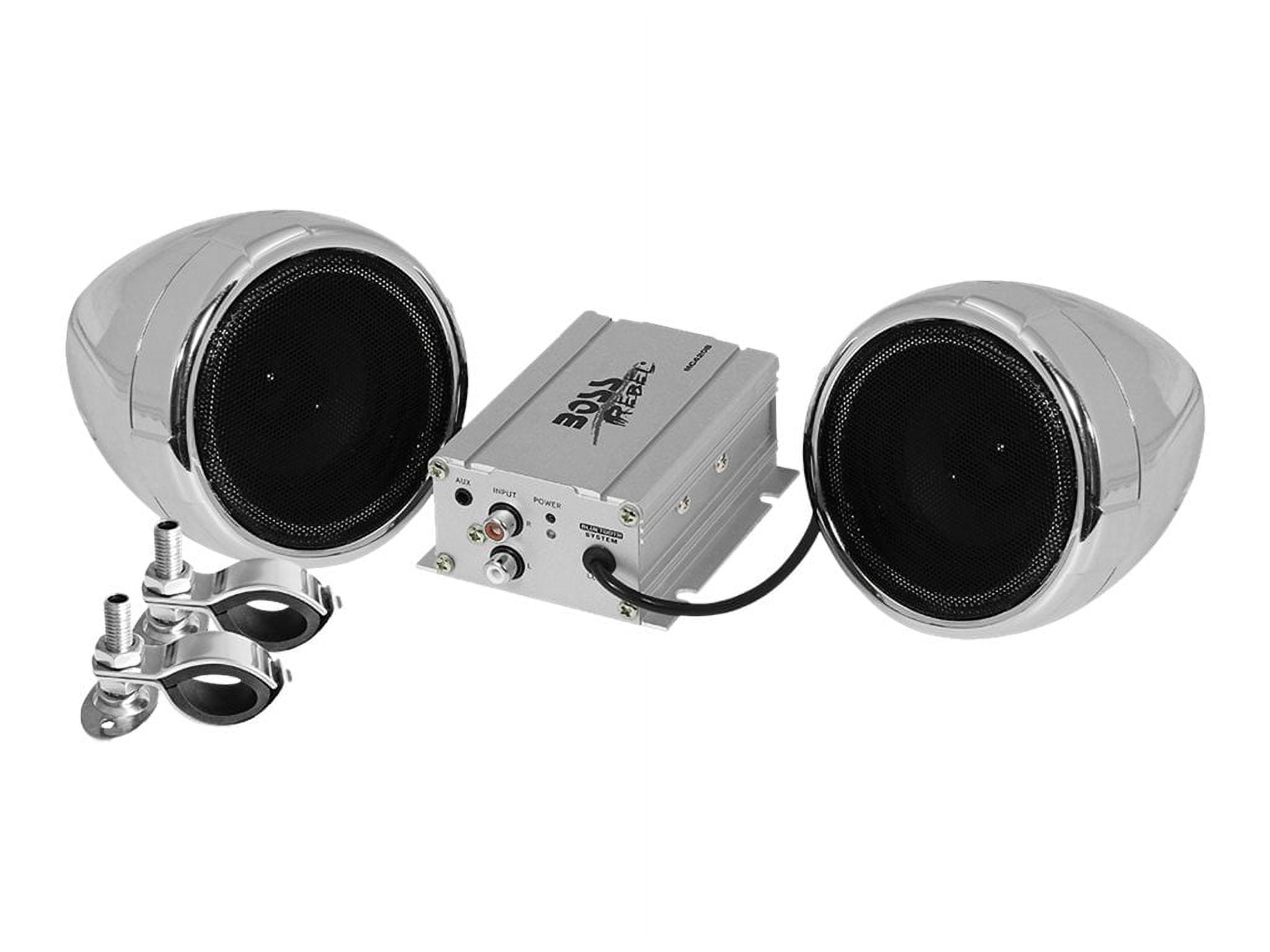 BOSS Audio Systems MC420B 3" Weatherproof Bluetooth Motorcycle Speakers Compact Amplifier