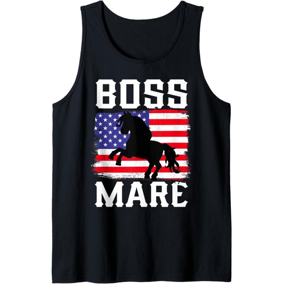 Boss Mare American Usa Horse Lover Riding Rider Equestrian Tank Top Size S-3XL