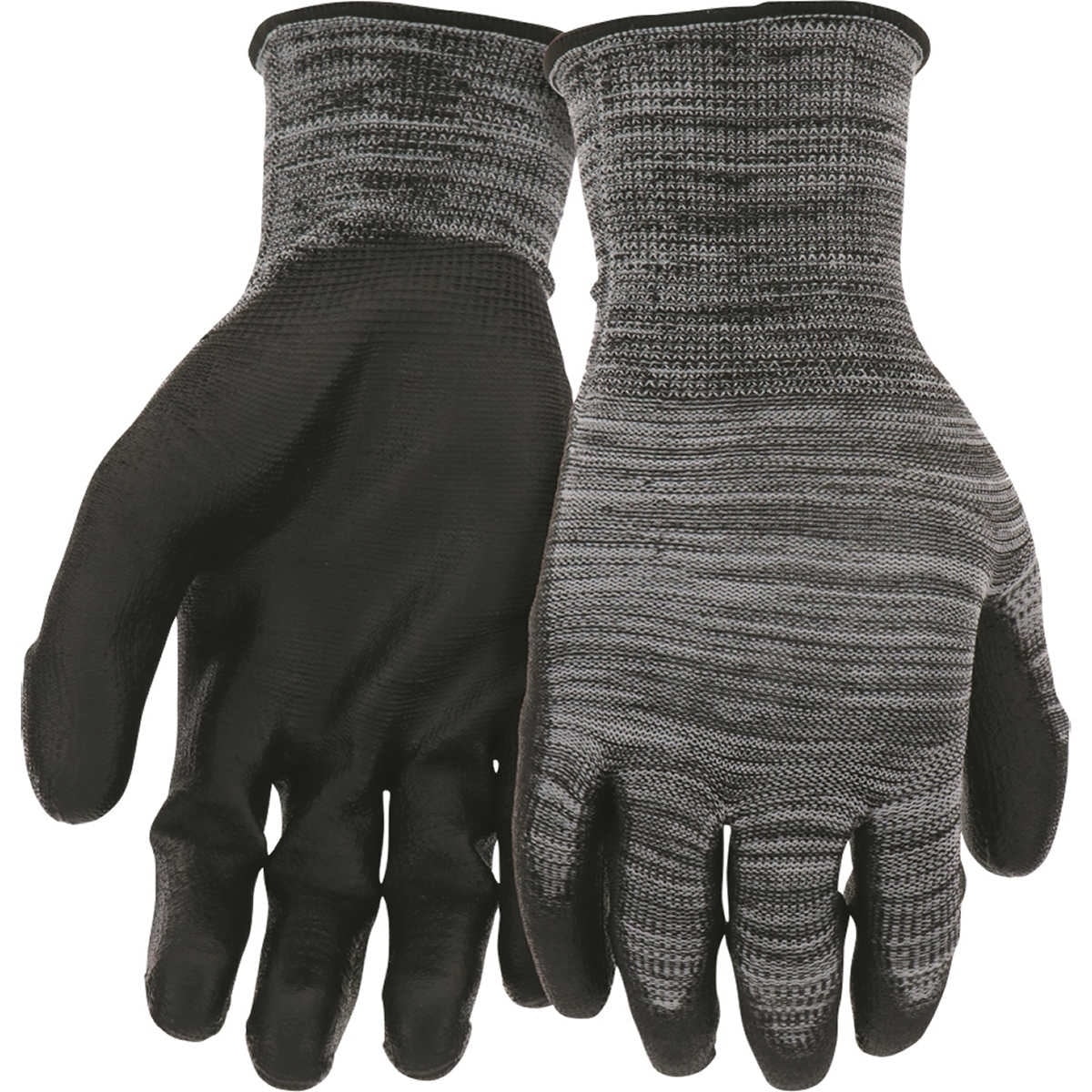 Boss Men's Antimicrobial Work Gloves with COOLMAX, Gray/Black, XL