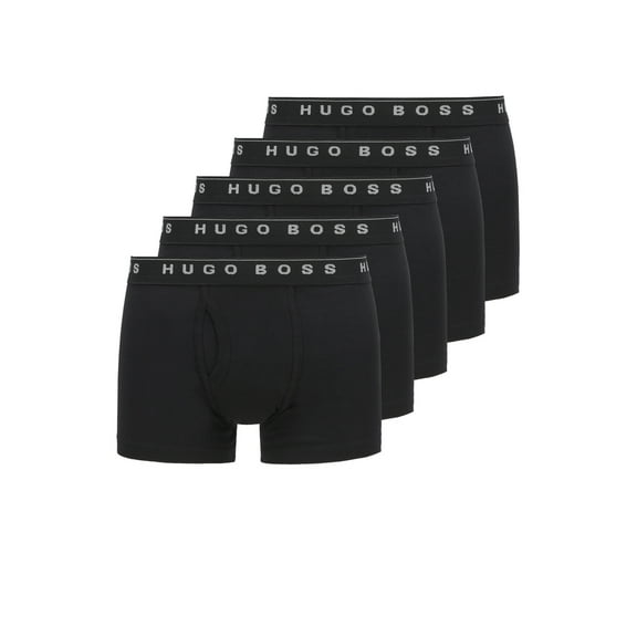 Boss Men's Five-pack of logo-waistband trunks in cotton