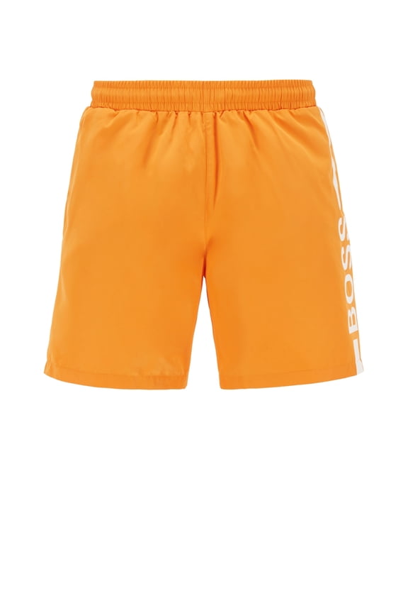 Boss Men's Logo-print swim shorts in recycled fabric