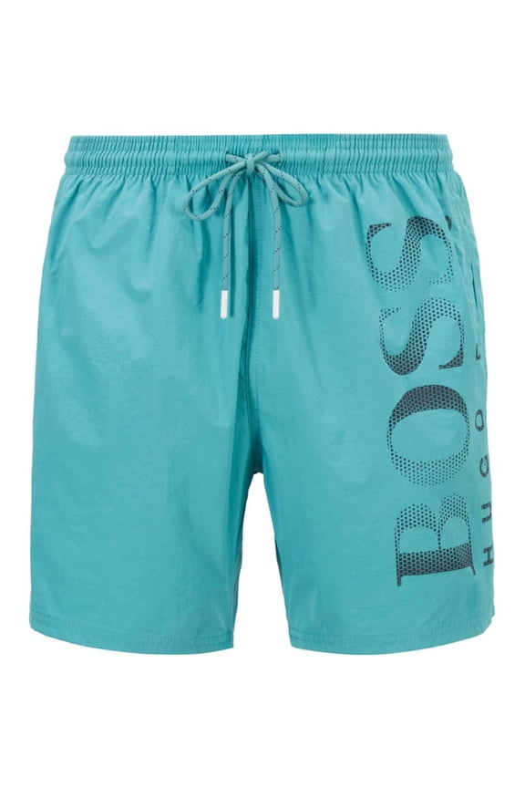 Boss Men's Logo-print swim shorts in technical fabric