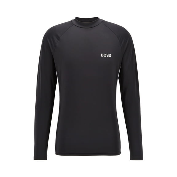 Boss Men's Long-sleeved logo rash guard in quick-drying fabric