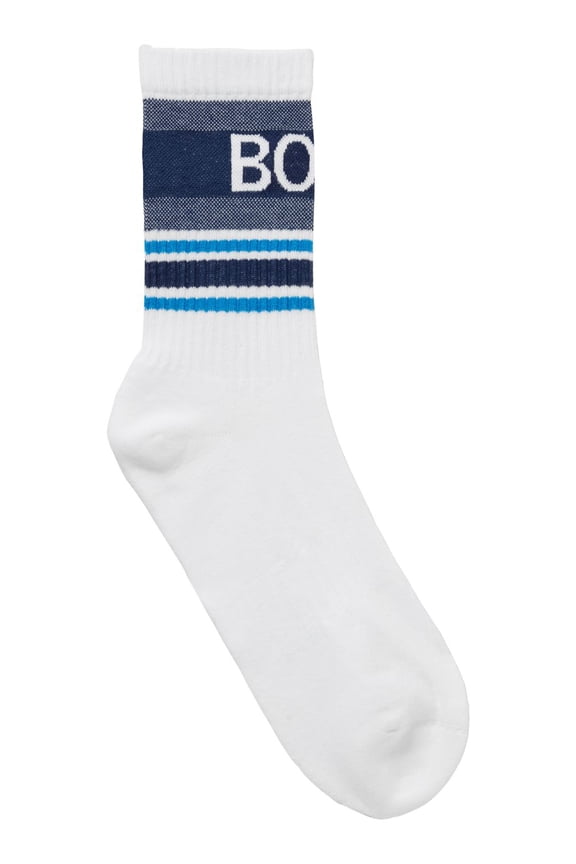 Boss Men's Quarter-length cotton-blend socks with statement logo
