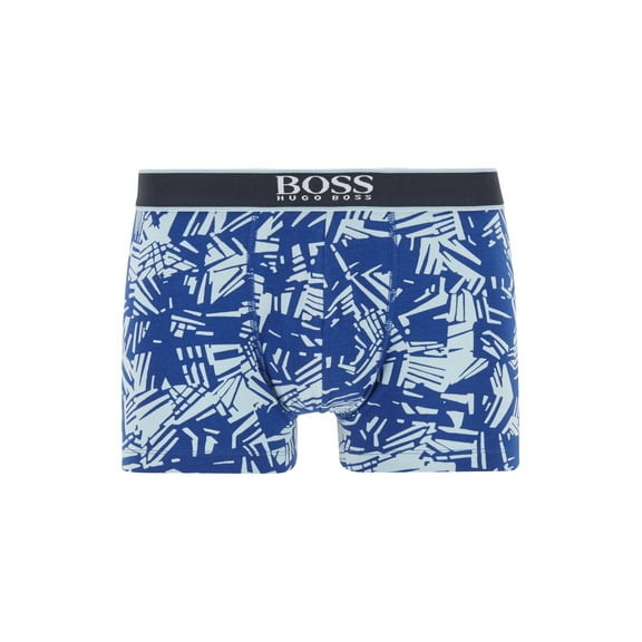 Boss Men's Regular-rise trunks in stretch cotton with abstract print