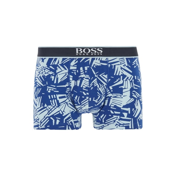 Boss Men's Regular-rise trunks in stretch cotton with abstract print
