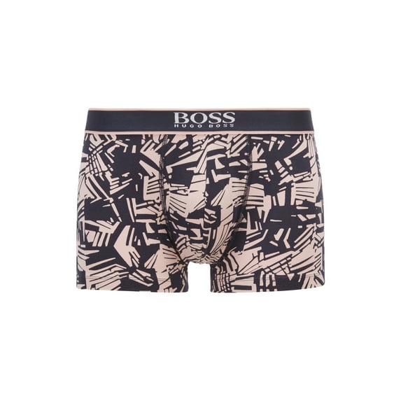 Boss Men's Regular-rise trunks in stretch cotton with abstract print