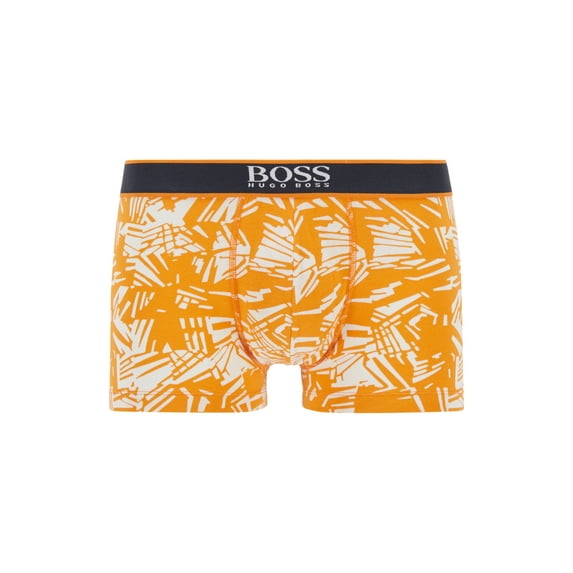 Boss Men's Regular-rise trunks in stretch cotton with abstract print