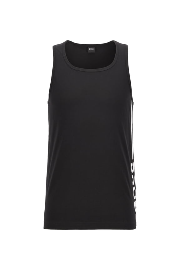 Boss Men's Tank top in pure cotton with vertical logo