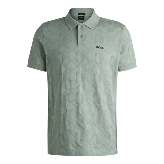 Boss Mens Pirax Circle Jacquard Polo Shirt