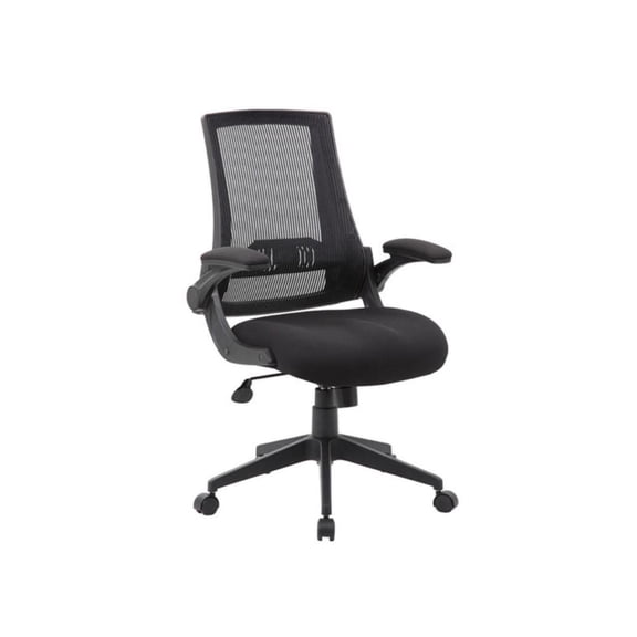 Boss Office Products Mesh Back, Flip Arm Task Chair