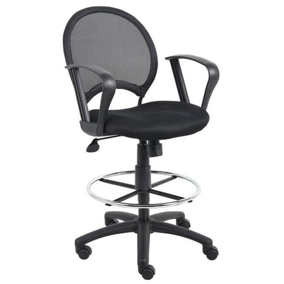 Boss Mesh Drafting Stool with Loop Arms