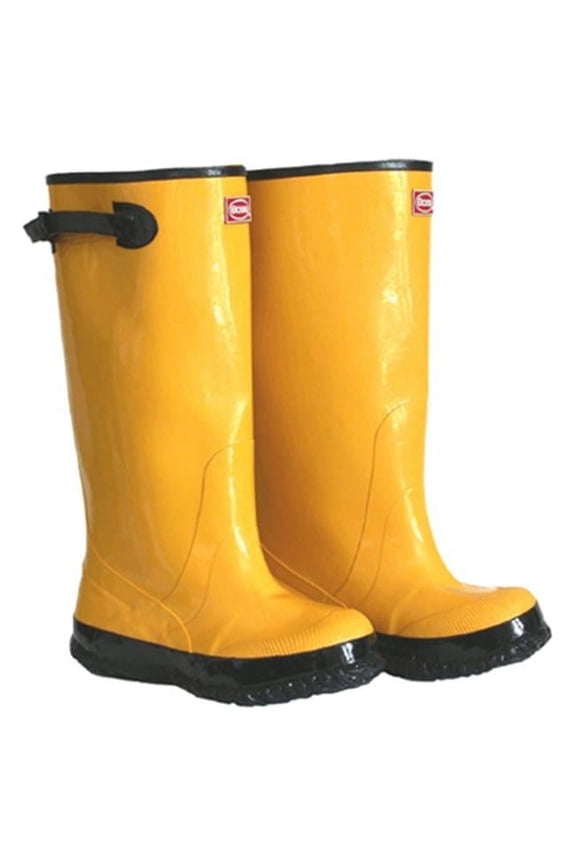 2KP448113 Pair Heavy Duty Over The Shoe Rubber Knee Boot - Size 13, Yellow