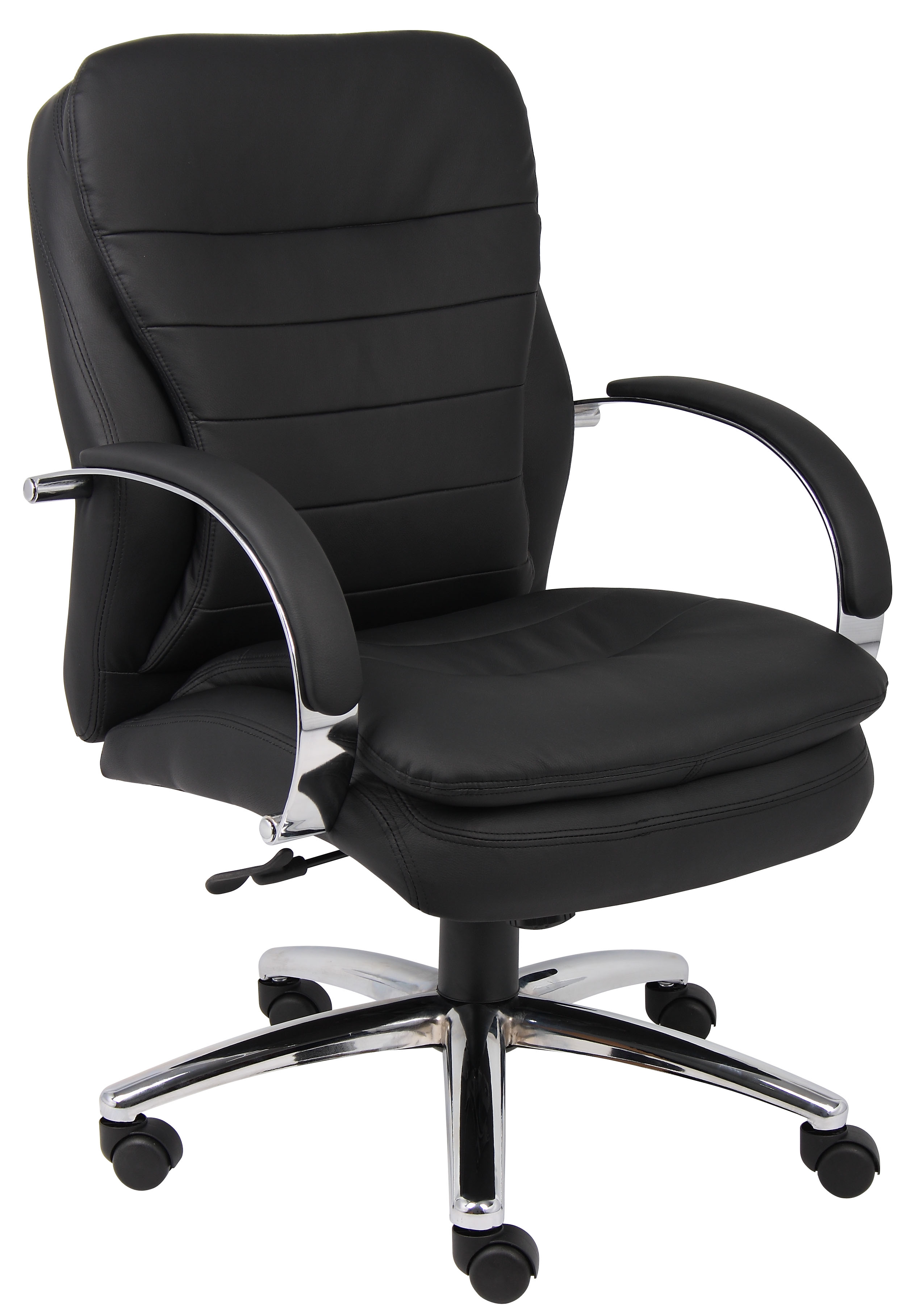 Boss Mid Back Caressoftplus Exec. Chair W/ Chrome Base - image 1 of 5